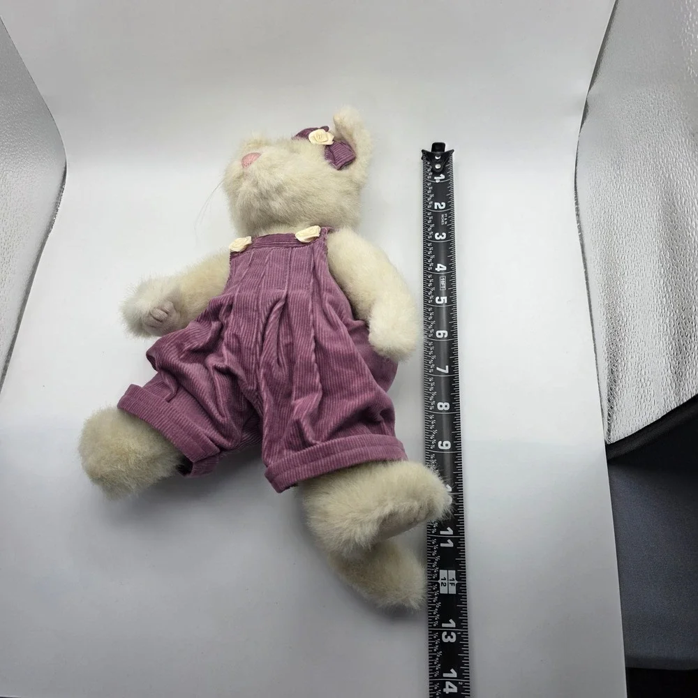 Boyds Bears Collection‎ Purple Corduroy Overalls 12